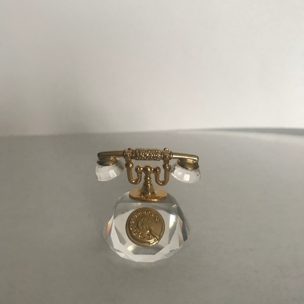 Swarovski crystal gold telephone. Retired